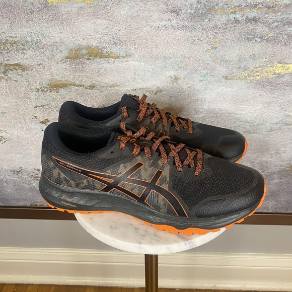 ASICS Gel-Scram 5 Shoes Mens Size 10.5 Black Running Trail Sneakers READ - Picture 2 of 9